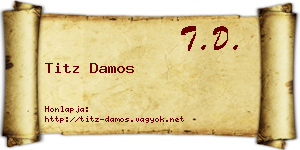 Titz Damos névjegykártya